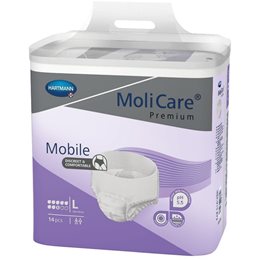 Hartmann MoliCare Premium Mobile Πάνες Βρακάκι Ακράτειας Νύχτας 8 Drops Large 14τμχ HARTMANN Πάνες Ακράτειας