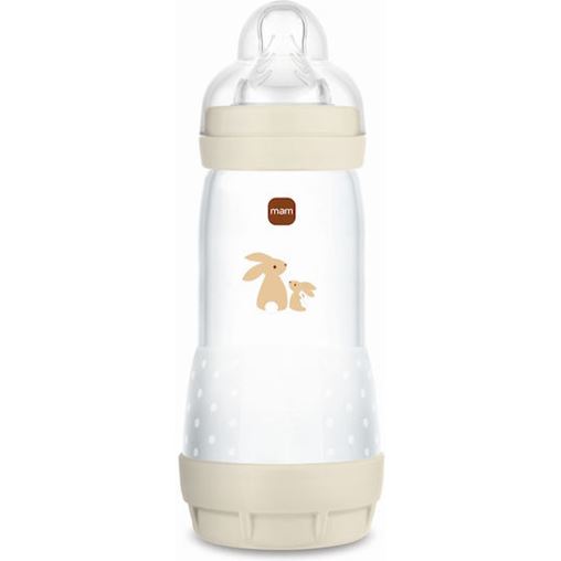 Mam Πλαστικό Μπιμπερό Easy Start Anti-Colic Κατά των Κολικών 320ml για 4+Μηνών Μπεζ Unisex (356SU1)