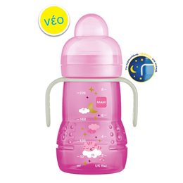 Mam Μπιμπερό Μετάβασης σε Ποτηράκι Trainer 4m+ Ροζ 220ml MAM Μπιμπερό