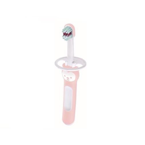 Mam Baby's Brush Βρεφική Οδοντόβουρτσα 5+ Μηνών με Ασπίδα Προστασίας Χρώμα Ροζ Κορίτσι (605G)