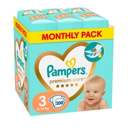 Πάνες Pampers Premium Care Μέγεθος 3 (6kg - 10kg), 200 τμχ PAMPERS Πάνες
