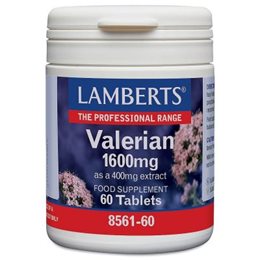 Lamberts Valerian 1600mg Συμπλήρωμα Βαλεριάνας για τον Ύπνο 60caps LAMBERTS Ύπνος-Στρες & Ψυχολογία