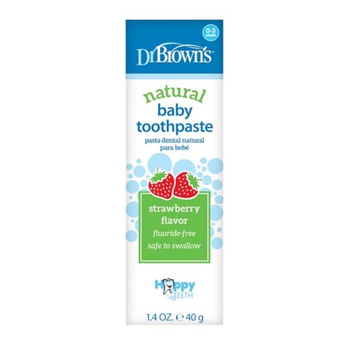 Dr. Brown's Natural Baby Toothpaste Βρεφική Οδοντόκρεμα με Φράουλα, 40gr