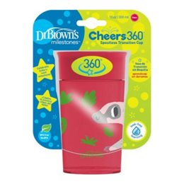 Dr. Brown's Παιδικό Ποτηράκι "Cheers 360° " από Πλαστικό Φούξια για (9m+) 300ml TC01093 DR. BROWNS Κύπελλα