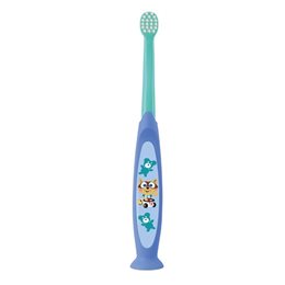 Elgydium Baby Soft Βρεφική Οδοντόβουρτσα Μαλακή 0-2 Ετών Χρώμα Γαλάζιο-Πράσινο 1τμχ ELGYDIUM Οδοντόβουρτσες
