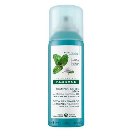 Klorane Aquatic Mint Detox Dry Shampoo Ξηρό Σαμπουάν με Υδάτινη Μέντα για Κάθε Τύπο Μαλλιών, 50ml
