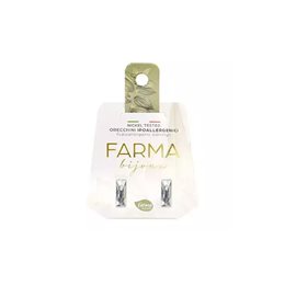 Farma Bijoux Υποαλλεργικά Σκουλαρίκια Χωρίς Νικέλιο Κρεμαστά Διάφανα Κρύσταλλα (16C01) 12mm  Κοσμήματα-Αξεσουάρ