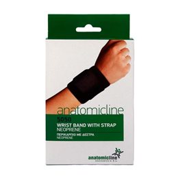 Anatomic Line Neopren Περικάρπιο με Δέσιμο σε Μαύρο Χρώμα  One Size 5050 1τμχ ANATOMIC LINE Άνω Άκρα