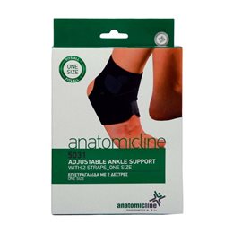 Anatomic Line Επιστραγαλίδα Neopren Με 2 Δέστρες Χρώμα: Μαύρο 5031 One Size 1 Τεμάχιο ANATOMIC LINE Κάτω Ακρα
