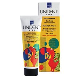 Intermed Unident Kids Toothpaste 500 ppm Fluoride Παιδική Οδοντόκρεμα με Γεύση Τσιχλόφουσκας 50 ml UNIDENT Οδοντόκρεμες