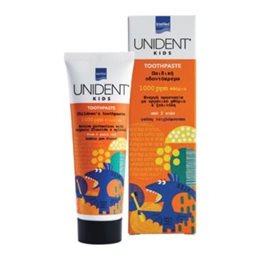 Intermed Unident Kids Toothpaste 1000 ppm Fluoride Παιδική Οδοντόκρεμα με Γεύση Τσιχλόφουσκας  50 ml UNIDENT Οδοντόκρεμες
