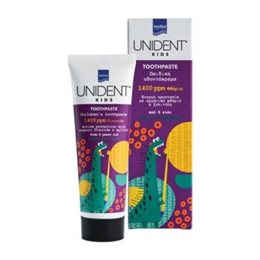 Intermed Unident Kids Toothpaste 1400 ppm Fluoride Παιδική Οδοντόκρεμα με Γεύση Τσιχλόφουσκας 50 ml UNIDENT Οδοντόκρεμες
