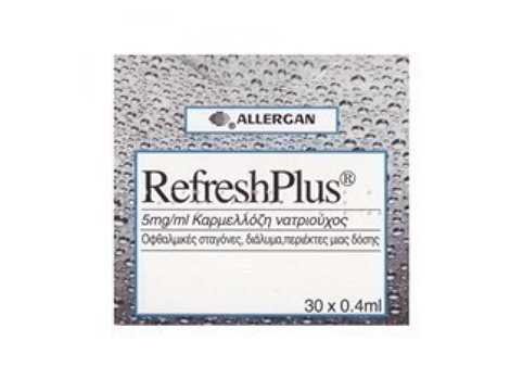 Ποία η διαφορα μεταξυ refresh eye drops και refresh plus eye drops;