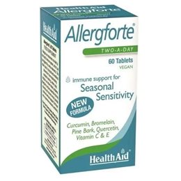 Health Aid Allergforte Συμπλήρωμα Διατροφής Φυσικό Αντισταμινικό Για Τις Εποχιακές Αλλεργίες 60tabs HEALTH AID Ανοσοποιητικό