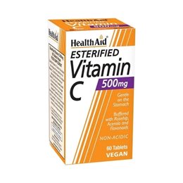 Health Aid Esterified Vitamin C 500mg Συμπλήρωμα Διατροφής Βιταμίνης C 60tabs. HEALTH AID Bιταμίνη C