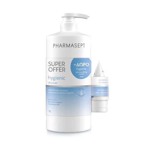 Pharmasept Promo με Hygienic Shower 1lt & Δώρο Hygienic Ultra Soothing Cream 40ml