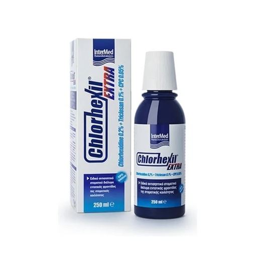 Intermed Chlorhexil Extra Mouthwash Στοματικό Διάλυμα Χλωρεξιδίνης Για Εντατική Φροντίδα 250ml