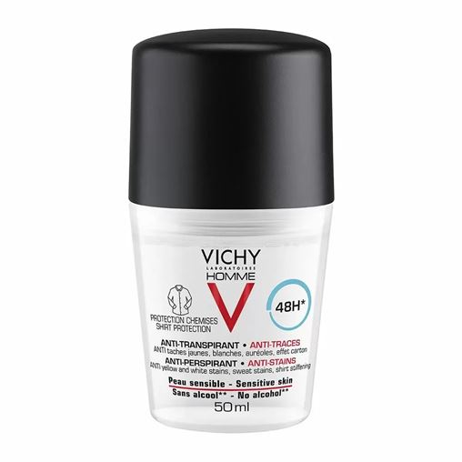 Vichy Homme Anti-Transpirant 48h Ανδρικό Αποσμητικό Ενάντια στα Σημάδια 50 ml