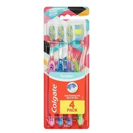 Colgate Design Edition Twister Soft Μαλακή Οδοντόβουρτσα για Βαθύ Καθαρισμό 4 Τεμάχια COLGATE Οδοντόβουρτσες