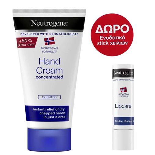 Neutrogena Promo Hand Cream Κρέμα Χεριών Με Άρωμα 75ml + Δώρο Lipstick Χειλιών 4.8gr