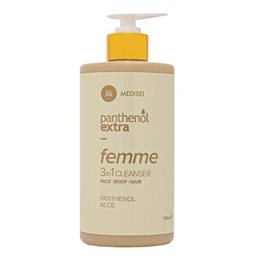 Panthenol Extra Femme 3 in 1 Cleanser Αφρόλουτρο & Σαμπουάν 500 ml MEDISEI Σαμπουαν