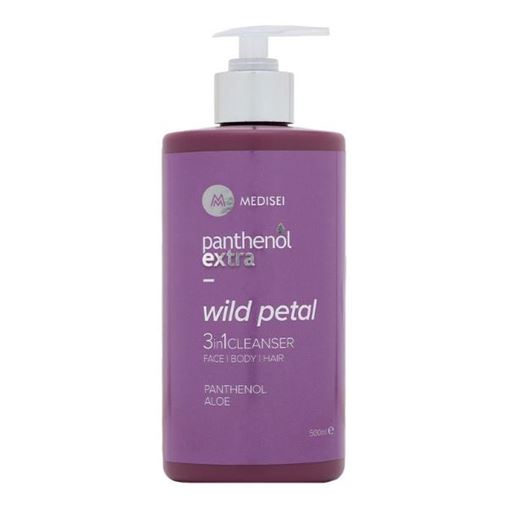 Panthenol Extra Wild Petal 3 in 1 Cleanser Αφρόλουτρο & Σαμπουάν 500 ml