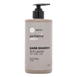 Panthenol Extra Dark Shadows 3 in 1 Cleanser Ανδρικό Αφρόλουτρο & Σαμπουάν 500 ml MEDISEI Σαμπουάν