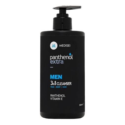 Panthenol Extra Men 3 in 1 Cleanser Ανδρικό Αφρόλουτρο & Σαμπουάν 500 ml