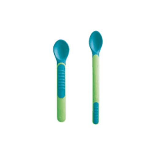 Mam- Heat Sensitive Spoons & Cover / Κουτάλια με Ένδειξη Θερμοκρασίας από Πλαστικό Unisex 6+ Μηνών
