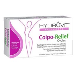 Hydrovit Colpo-Relief Ovules Κολπικά Υπόθετα 10 x 2 g HYDROVIT Κολπικές Αγωγές