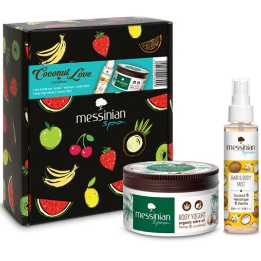 Messinian Spa Beauty Box Coconut Love Hair & Body Mist 100ml & Body Yogurt 250 ml