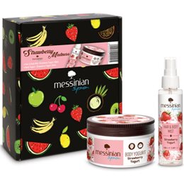 Messinian Spa Promo Strawberry Madness Hair & Body Mist 100ml & Body Yogurt 250ml MESSINIAN SPA Gift Ideas