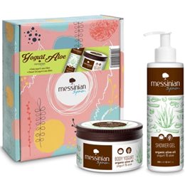 Messinian Spa Beauty Box Yogurt Aloe Body Yogurt Βούτυρο Σώματος  250ml & Shower Gel Αφρόλουτρο300ml MESSINIAN SPA Gift Ideas