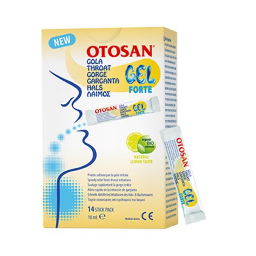 Otosan Gel Forte Τζελ για τον Πονόλαιμο για Ενήλικες και Παιδιά, 14 sticks x 10ml