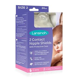 Lansinoh Contact Nipple Shields Ψευδοθηλές 2x24mm. LANSINOH Θηλές