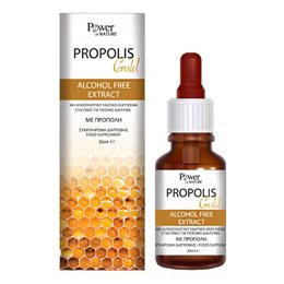 Power Health Propolis Gold Alcohol Free Extract Μη Αλκοολούχο Υδατικό Διάλυμα Πρόπολης 30ml POWER Πονόλαιμος-Βήχας