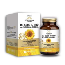 John Noa Liposomal D3 5000iu 90 φυτικές κάψουλες 1τμχ  Ανοσοποιητικό