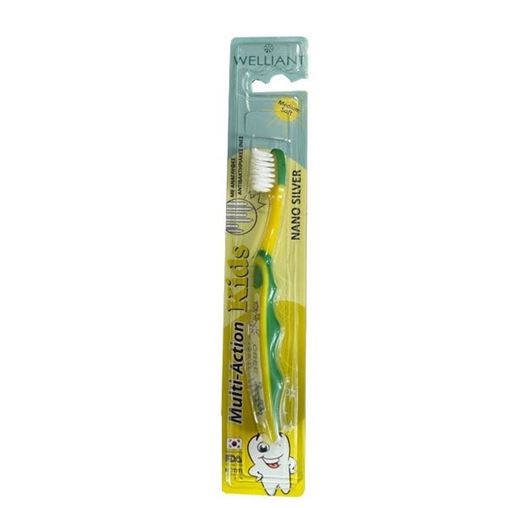 Welliant Οδοντόβουρτσα Multi-Action Kids Nano Silver, 1τεμ Medium Πράσινο