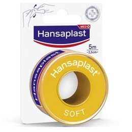 Hansaplast Αυτοκόλλητη Επιδεσμική Ταινία Soft Υποαλλεργική 2,5cm x 5m 1 τμχ HANSAPLAST Επίδεσμοι