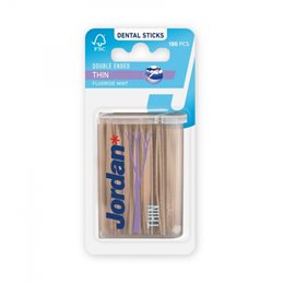 Jordan Dental Sticks Double Ended Thin Οδοντογλυφίδες Με Γεύση Μέντας 100 Τμχ. JORDAN Διάφορα