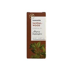 Kanavos Essential Oil Sandalwood, Αιθέριο Έλαιο Σανδαλόξυλο 20ml.  Αιθέρια Έλαια