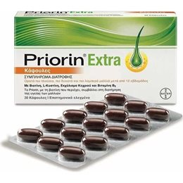 Priorin Extra Συμπλήρωμα Διατροφής της Υγείας των Μαλλιών, 30 κάψουλες PRIORIN Τριχόπτωση