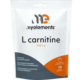 My Elements L-Carnitine 2000mg Συμπλήρωμα Διατροφής με L-Καρνιτίνη 10 Φακελάκια MY ELEMENTS Αδυνάτισμα