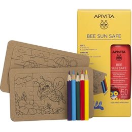 Apivita Bee Sun Promo  Safe Hydra Sun Kids Lotion SPF50 (200ml) & Δώρο Παζλ & Ξυλομπογιές APIVITA Αντηλιακά Σετ