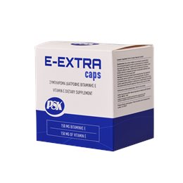 PSK E-Extra Βιταμίνη για Αντιοξειδωτικό 600mg 60 κάψουλες  Bιταμίνη E