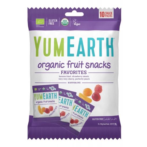 Yumearth Organic Fruit Snacks Βιολογικά Σνακ Φρούτων, 198gr x 10 τμχ
