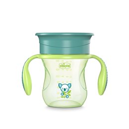 Chicco Cup Εκπαιδευτικό Μπιμπερό Πλαστικό με Λαβές Πράσινο 12m+,200ml CHICCO Μπιμπερό