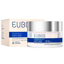 Eubos Hyaluron Repair Filler Night Κρέμα Νύχτας με Υαλουρονικό Οξύ, 50ml EUBOS Ενυδάτωση