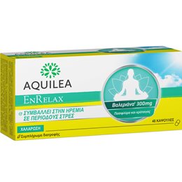Aquilea Enrelax Valeriana 300mg Συμπλήρωμα για Άγχος & Αϋπνία 48caps AQUILEA Ύπνος-Στρες & Ψυχολογία