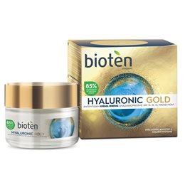 Bioten Hyaluronic Gold 24ωρη Κρέμα Ημέρας με Υαλουρονικό και SPF10 για Ενυδάτωση & Αντιγήρανση 50ml BIOTEN Αντιγήρανση